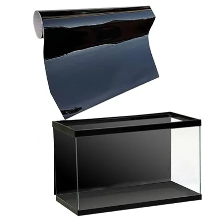 Premier Plants Aquarium Fish Tank Background Sticker Poster for Aquarium Background Black 4 Feet Length &amp; 2 Feet Height (Black)