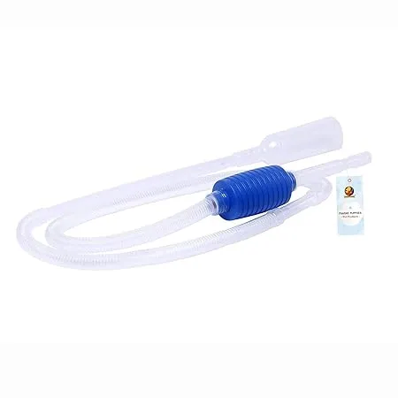 Foodie Puppies Siphon Pump for Aquarium/Fish Tank Cleaning Tool Without Valve Algae Scrapers &amp; Fish Tank Gravel Cleaner - (1.7 Meter) Siphon Vacuum for Water Changing/Draining