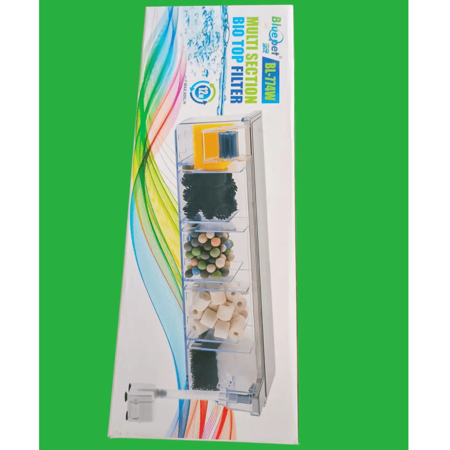 Blue Pet BL 774W Multi Section Bio Top Filter | 6W, 500L/H | High-Performance Aquarium Filtration